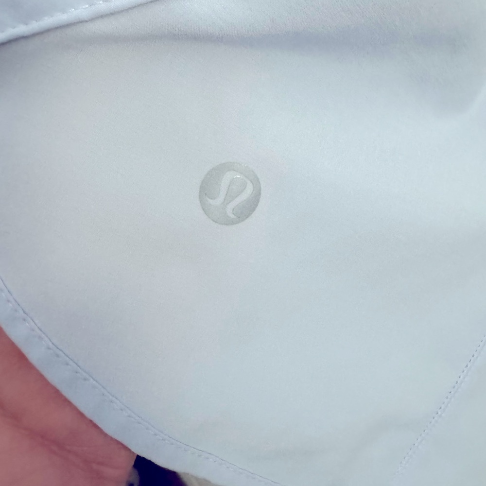 Lululemon lined shorts size 10 light blue. Like new